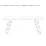 Extendable rectangular oak table Arth