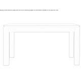 Extendable rectangular oak table Oilton