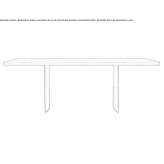 Oak and plate table Ledana