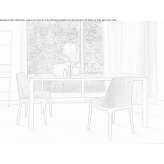 Rectangular metal dining table with a marble top Frades
