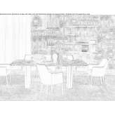 Rectangular marble table Gardony