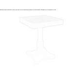 Square table made of solid wood Rions