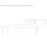 Rectangular metal dining table Estada
