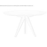 Round table made of solid wood Hvar