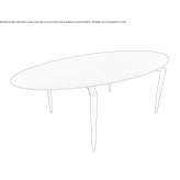 Oval gold dining table Genolier