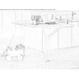 Oval eucalyptus snack table Crespos