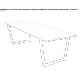 Rectangular cement dining table Skepe