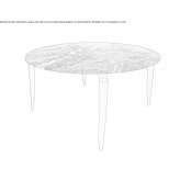 Round marble dining table Genolier