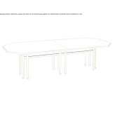 Rectangular table in brass and glass Sarcedo