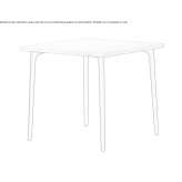 Square dining table made of solid wood Guetzkow