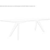 Rectangular dining table made of solid wood Hvar