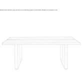 Rectangular table made of wooden veneer Meliti