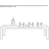 Rectangular oak table Belis