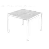 Square oak dining table Mauves