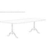 Rectangular dining table made of solid wood Uglich