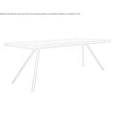 Rectangular dining table made of solid wood Gropeni