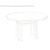 Octagonal table in brass and glass Sarcedo