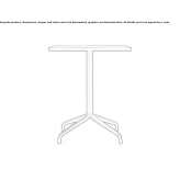 Rectangular dining table with a 4-star base Nambour