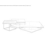 Square metal coffee table Sabres
