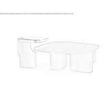 Wood and marble coffee table Zarraton