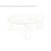 Low round travertine coffee table Roppolo