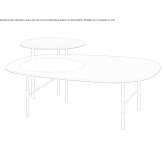 Oval coffee table Odon