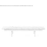 Oak low rectangular coffee table with a marble top Eruh