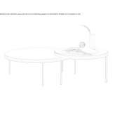 Round coffee table made of MDF Lambrama