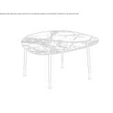 Oval coffee table made of tempered glass Newtown