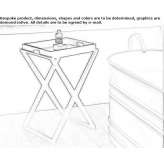 Wooden coffee table with tray Suardi
