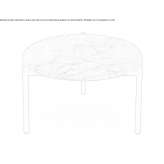 Low round coffee table made of marble Plav