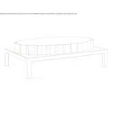 Low rectangular coffee table made of HPL laminate Bonneval