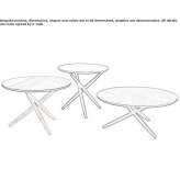 Round wooden coffee table Crusnes
