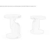 Low side table made of solid wood Kotek