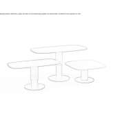 MDF side table with height adjustment Schwendi