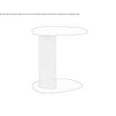 Low oval coffee table made of steel and wood Maromme
