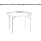 Round coffee table made of steel and wood Ivashkiv