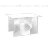 Square glass coffee table Oltza