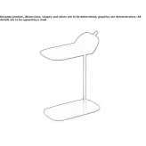 Rectangular metal coffee table Lena