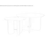 Round wooden coffee table Nereta