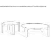 Round glass coffee table Azagra