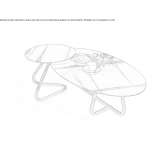 Coffee table with a metal structure and a marble top Mulsen