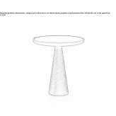 Round coffee table made of wood and glass Azagra