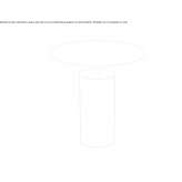 Round coffee table with carbon fiber base and metal top Testelt