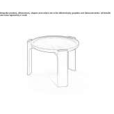 Round ash coffee table Azagra