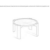 Round marble coffee table Azagra
