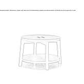 Round coffee table with integrated magazine rack Zaratan