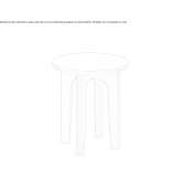 Round, multi-layered coffee table made of wood Tobadill