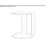 Rectangular metal side table Petten