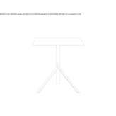 Square high side table Canzo